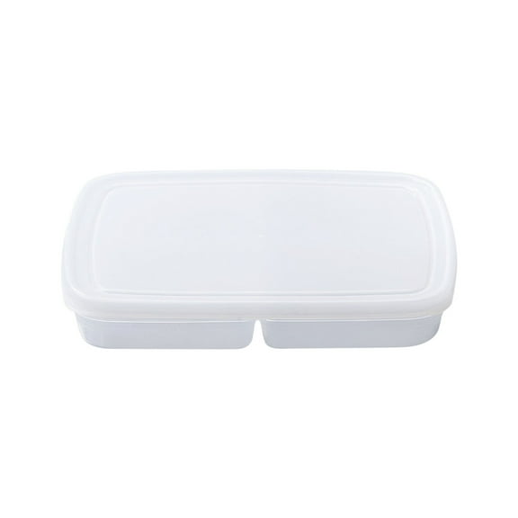 Beautynvta Food Storage Containers with Lids, Plastic Divided Vegetable Storage Containers, Refrigerator Divided Sealed Box for Vegetable Fruits Meat, 6.1" x 8.3" x 1.4"