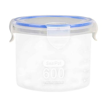 Beautynvta Clearance Food Storage Containers with Lids, Plastic Snack Cereal Containers for Kitchen Pantry Organization and Storage for Cereal, Dry Food Flour Sugar, 600ML