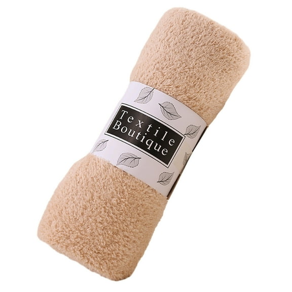 Beautynvta Hand Towels for Bathroom, Microfiber Absorbent and Lightweight Bath Towels, Coral Velvet Face Towels for Hotel, Bathroom, Shower, Spa, 29.5" x 13.8", Brown