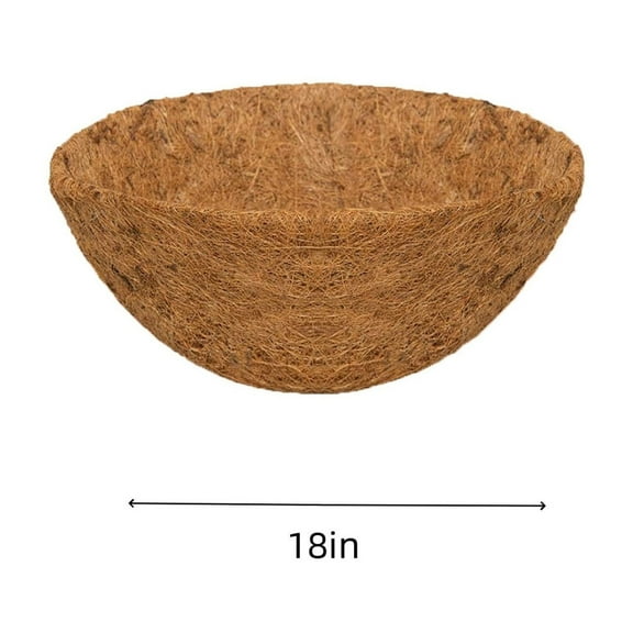 Beautynvta Hanging Basket Round Coconuts Fiber Liners Replacement, Garden Flower Vegetables Planter Pot, Window Box, Fence, for Family Garden Wedding Decoration, 18"