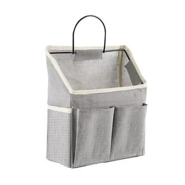 Beautynvta Clearance Hanging Storage Organizer, Wall Baset with Pockets for Small Item, Suitable for Books, Phones, Keys, Glasses, Magazine Rack, 9.3" x 3.9" x 15.6", Gray