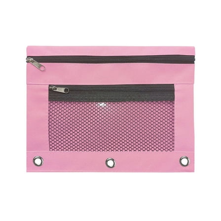 Beautynvta Pencil Case Pouch for 3 Ring Binder, Binder Pencil Case with Smooth Zipper and Two Compartments, Large Capacity Pencil Bag, 2Pcs, 9.8" x 7.1"