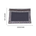 thumbnail image 1 of Beautynvta Pencil Pouch for 3 Ring Binder with Single Zipper and Three-Hole, Canvas Clear Window Pencil Pouches for Storing Pens, Pencils, Markers, 9.8" x 7.1", Gray, 1 of 2