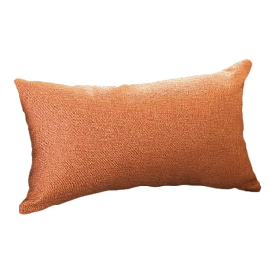 Beautynvta Rectangle Throw Pillow Covers, Decorative and Soft Pillow Cases, Solid Color Cushion Case for Living Room Home Office Decor, 11.8" x 19.7", Orange