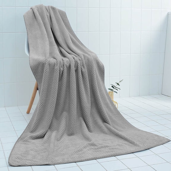 Beautynvta Super Soft Throw Blanket, Soft Quick-Dry Absorbent Towel Quilt Lightweight Bed Blanket for Couch Sofa and Bed, Used in Homestays Dormitories, 66.9"x35.4", Gray