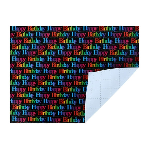 Beautynvta Wrapping Paper, Birthday Wrapping Paper for Gift, Colorful Happy Birthday Text Design Celebrating Present Packing, Birthday Decoration, 27.6" x 19.7"
