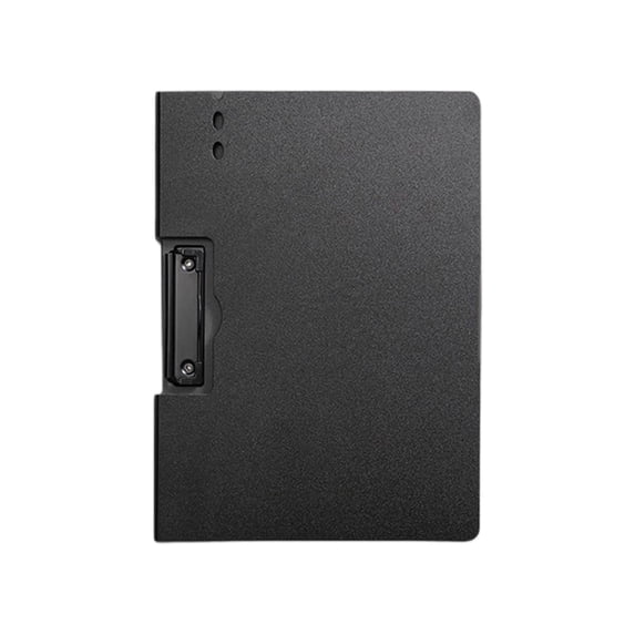 Beautynvta Clipboard Folder, A4 Foldable Clipboard with Vertical Metal Clips, File Cover Work Folder Clipboards, 9.2''x12.5'', Black