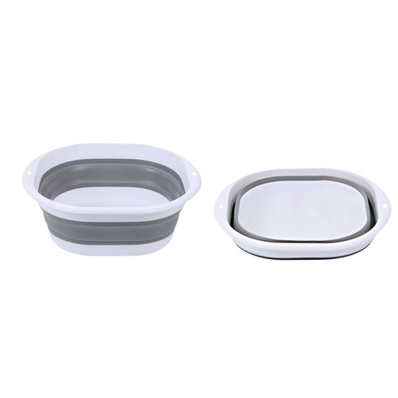 Beautynvta Collapsible Foot Soak Tub, Portable Sink, Travel Plastic Folding Wash Basin, Space Saving for Dishing, Fruit, Camping, Hiking and Home, L