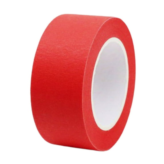 Beautynvta Colored Masking Tape, Colored Tape Rolls, DIY Crafts Tape, Art Supplies, Colored Painters Tape, 0.4 Inch x 14 Yards, Red