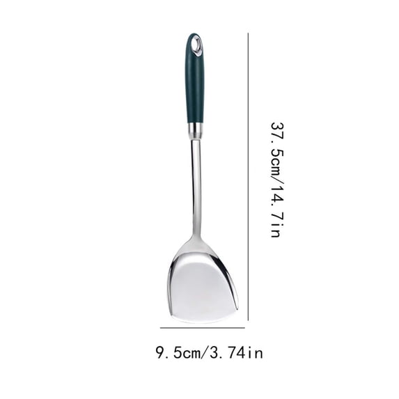 Beautynvta Cooking Utensils, Stainless Steel Kitchen Utensils, Wok Utensils, Include Wok Ladle, Slotted Spoon, Wok Spatula and Slotted Spatula, Dishwasher Safe