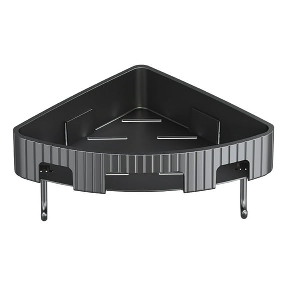 Beautynvta Corner Caddy Bathroom Shower Shelf, Wall Mounted No Drilling Adhesive Storage Shelf, Shower Storage Rack Shampoo Holder Organizer, Black