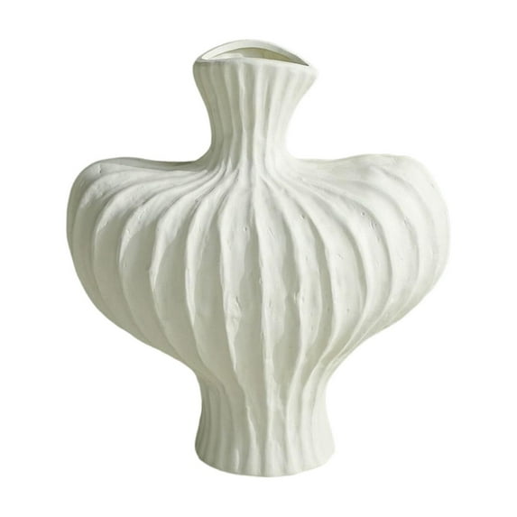 Beautynvta Creative Flower Vase for Home Decor, 9'' Vintage Plastic Flower Vase for Pampas Grass, Farmhouse, Table Shelf, Living Room, Wedding Decor
