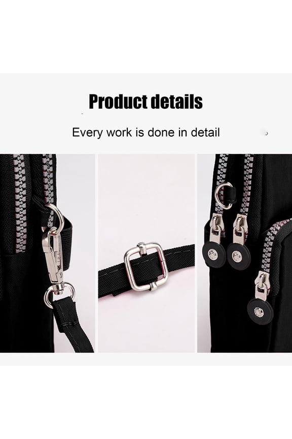 Crossbody Bag for Women, Lightweight Small Crossbody Bags, Phone Purses, Small Sling Bag, Hiking Backpack, Travel Pouch Shoulder Bag for Women, Black