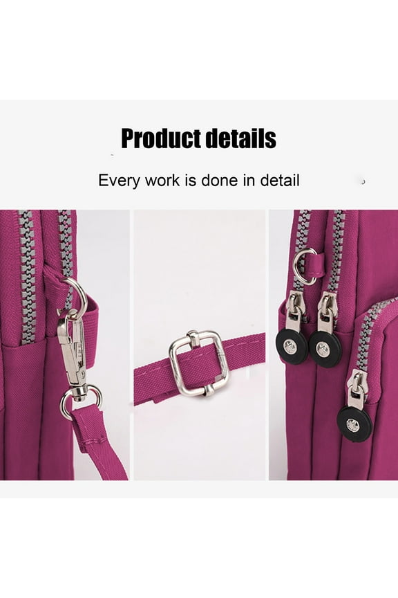 Crossbody Bag for Women, Lightweight Small Crossbody Bags, Phone Purses, Small Sling Bag, Hiking Backpack, Travel Pouch Shoulder Bag for Women, Hot Pink