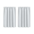 thumbnail image 1 of Beautynvta Curtain Valances for Living Room, 2 Panels Blackout Window Valances for Kitchen with Rod Pocket, 30''x36'', White, 1 of 9