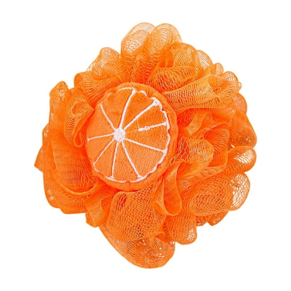 Beautynvta Cute Fruit Bath Shower Sponge Loofahs Mesh Pouf Shower Ball Colorful Cartoon Body Scrubber Balls Shower Mesh for Kids Adults
