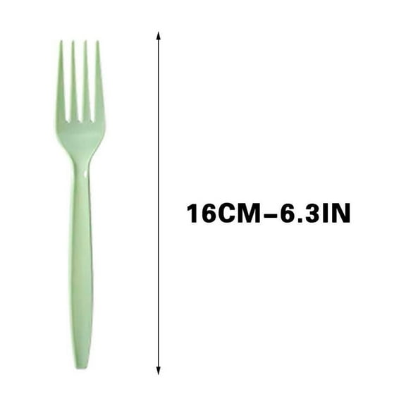 Beautynvta Disposable Tableware, Leaves Theme Party Tableware Set, 20 Pcs Disposable Plastic Forks for Wedding Tea Party Baby Shower