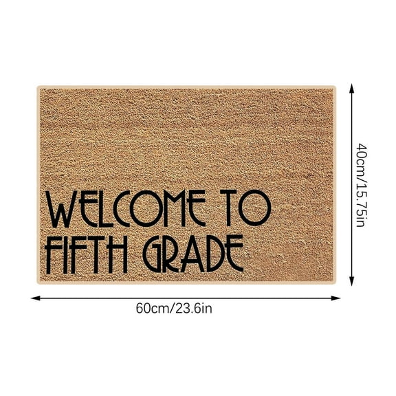 Beautynvta Door Mat Welcome to Class Doormat, Teacher Welcome Mat, Welcome to Fifth Grade Doormat, Classroom Decor Indoor Outdoor Doormat, 15.75''x23.6''