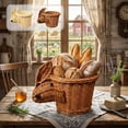 thumbnail image 1 of Beautynvta Easter Bunny Basket, Rattan Weaving Rabbit Shaped Storage Basket, Plastic Small Bunny Basket, Multifunctional Fruit and Snack Organizer Basket, Easter Decorations, 1 of 9
