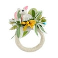 thumbnail image 1 of Beautynvta Easter Bunny Napkin Ring, Spring Easter Eggs Napkin Holder Rattan Farmhouse Tissue Rings for Table Decor Dinner Party Settings, 1 of 6