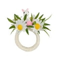 thumbnail image 1 of Beautynvta Easter Bunny Napkin Ring, Spring Easter Eggs Napkin Holder Rattan Farmhouse Tissue Rings for Table Decor Dinner Party Settings, 1 of 6