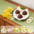 thumbnail image 1 of Beautynvta Easter Ceramic Egg Holders, 6 Hole Easter Bunny Deviled Egg Platter, Deviled Egg Tray Container for Spring Kitchen Decor, Holiday Table Centerpiece, 1 of 7