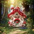 thumbnail image 1 of Beautynvta Easter Decoration, Exquisite 2D Acrylic Mushroom House Hanging Ornaments, Cute Bunny Decor, Personalized Easter Pendant for Tree, Car, Backpack Decor, 1 of 9