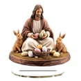 thumbnail image 1 of Beautynvta Easter Decorations, 2D Acrylic Desktop Ornaments Jesus Easter Eggs Rabbits Designs DIY Crafts for Living Room Holiday Party Supplie, 1 of 9