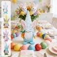 thumbnail image 1 of Beautynvta Easter Plush Toy, Cute Gnome Doll with Rabbit Ears, Soft Standing Gnome Faceless Doll Holding Carrot, for Spring Table Ornament Home Decor, Pink, 1 of 7