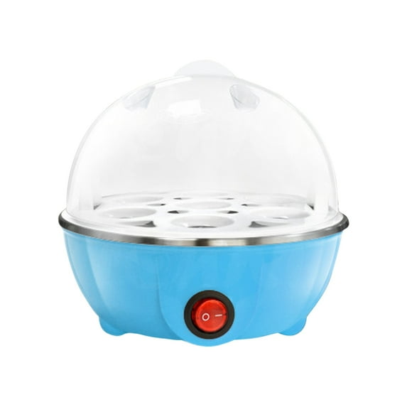 Beautynvta Easy Egg Cooker Electric 7-Egg Capacity, Soft, Medium, Hard-Boiled Egg Cooker, Measuring Cup Included, BPA Free, Blue