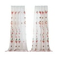 thumbnail image 1 of Beautynvta Embroidered Christmas Curtains for Living Room Decor, Santa Claus Letter Patterned Sheer Drapes for Winter Holiday Bedroom Window Decor, 51.2''x84.2'', 1 of 6