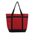 thumbnail image 1 of Beautynvta Extra Large Tote Bag, Large Capacity Insulated Picnic Cooler Bag, Reusable Grocery Bags, Leakproof Thermal Tote for Beach, Camping, Outdoor Dining, Red, 1 of 6