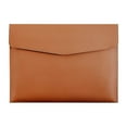 thumbnail image 1 of Beautynvta File Folder, Leather A4 Document Holder File Organizer Filing Envelope with Magnetic Snap Closure for Office Supplies, Brown, 1 of 5