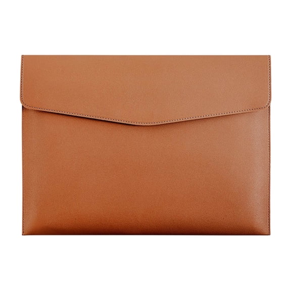 Beautynvta File Folder, Leather A4 Document Holder File Organizer Filing Envelope with Magnetic Snap Closure for Office Supplies, Brown