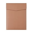 thumbnail image 1 of Beautynvta File Folder, Leather A4 Document Holder File Organizer Waterproof Leather Portfolio Case Filing File Organizerwith Magnetic Snap Closure for Office Supplies, Khaki, 1 of 8
