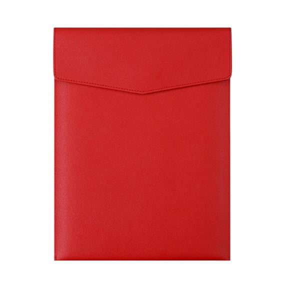 Beautynvta File Folder, Leather A4 Document Holder File Organizer Waterproof Leather Portfolio Case Filing File Organizerwith Magnetic Snap Closure for Office Supplies, Red