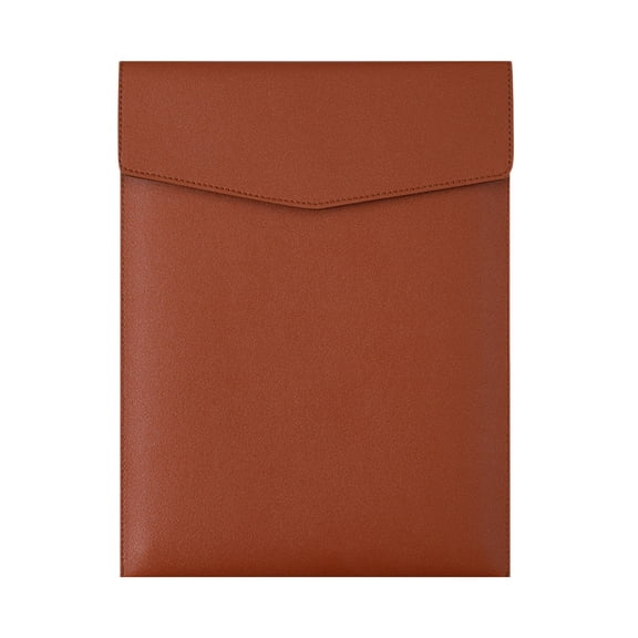 Beautynvta File Folder, Leather A4 Document Holder File Organizer Waterproof Leather Portfolio Case Filing File Organizerwith Magnetic Snap Closure for Office Supplies, Brown
