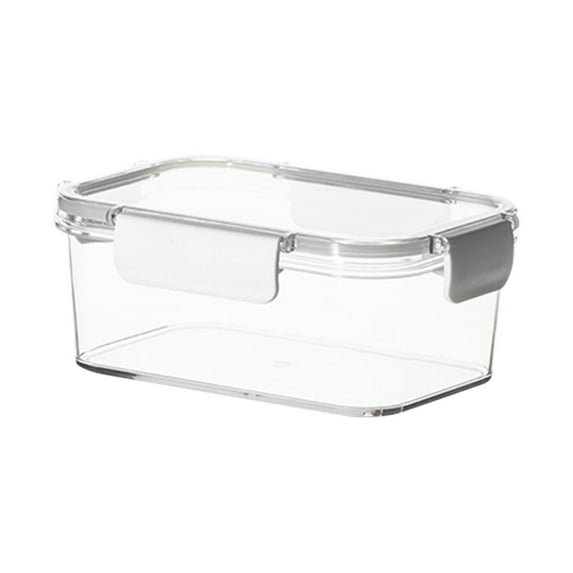 Beautynvta Food Storage Box with Lids, Plastic Lunch Containers, Sealed Leak Proof Bento Box Lunch Box Food Refrigerated Storage Box, Medium Size, White