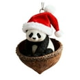 thumbnail image 1 of Beautynvta Forest Animal Acorn Ornaments, 3.15'' Forest Animal with Hat in Acorn Ornaments for Christmas Tree, Personalized Acrylic Hanging Ornament, Gifts for Animals Lovers, 1 of 6