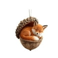 thumbnail image 1 of Beautynvta Forest Animal Acorn Ornaments, 3.94'' Sleeping Forest Animal in Acorn Ornaments for Christmas Tree, Personalized Acrylic Hanging Ornament, Gifts for Animals Lovers, 1 of 6