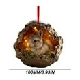 thumbnail image 1 of Beautynvta Forest Animal Christmas Ornaments, 3.94'' Cute Forest Rabbit in Tree Hole Ornaments for Christmas Tree, Personalized Acrylic Hanging Ornament, Gifts for Animals Lovers, 1 of 6