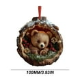thumbnail image 1 of Beautynvta Forest Animal Christmas Ornaments, 3.94'' Sleeping Forest Bear in Pinecone Ornaments for Christmas Tree, Personalized Acrylic Hanging Ornament, Gifts for Animals Lovers, 1 of 6