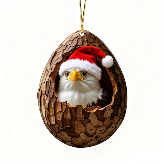 Beautynvta Forest Animal Pinecone Ornaments, 3.15'' Cozy Forest Animal in Pinecone Ornaments for Christmas Tree, Personalized Acrylic Hanging Ornament, Gifts for Animals Lovers