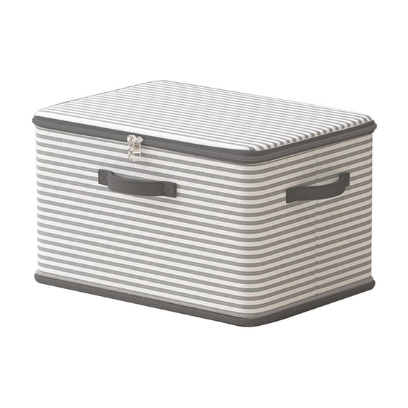 Beautynvta Frame Storage Box, Oxford Cloth Fabric Storage Bin Stackable Clothes Storage Container with Zippere Handles for Clothing, Blanket, Quilt and Bedding