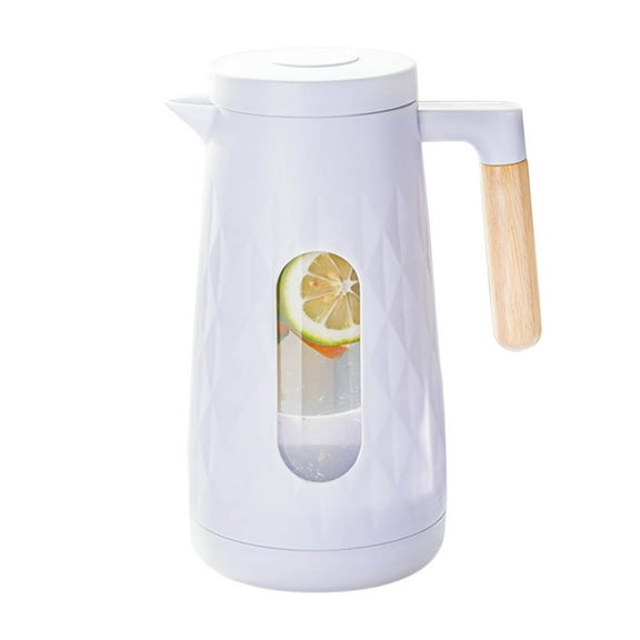 Beautynvta Fridge Pitcher, 1.6L Glass Water Kettle with Lid and Spout, Water Pitchers with Handle for Hot/Cold Water, Iced Tea, Drinks, Coffee, Juice and Homemade Beverage