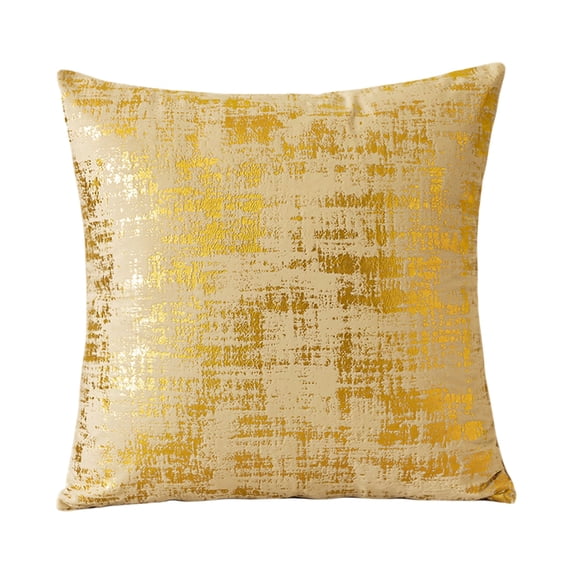 Beautynvta Glitter Decorative Velvet Pillow Covers, Cushion Covers for Sofa Decoration, Soft Home Accessory for Couch, Chair, 17.72" (Beige)