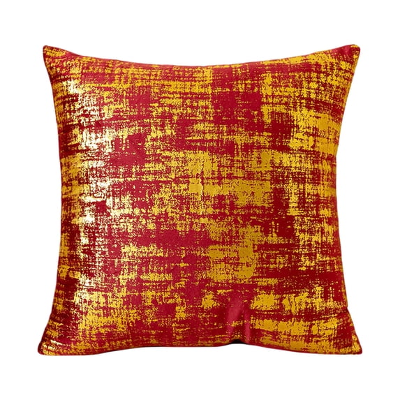 Beautynvta Glitter Decorative Velvet Pillow Covers, Cushion Covers for Sofa Decoration, Soft Home Accessory for Couch, Chair, 17.72" (Red)