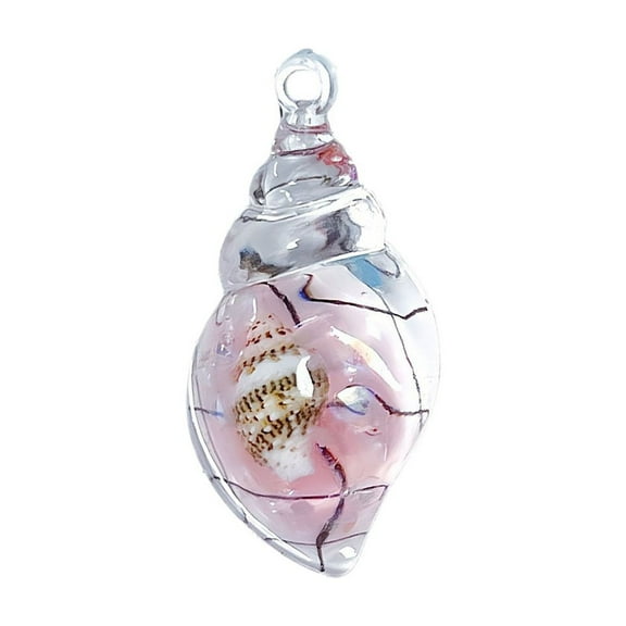 Beautynvta Glow in The Dark Conch Ornament, 1.96'' Mini Conch Hanging Pendant, Luminous Resin Conch Ornament, for Jewelry Making Backpack Christmas Decorations