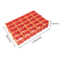 Beautynvta Gold Fish Cracker Cutter, 25 Cavity Goldfish Cookie Cutter, Plastic Goldfish Cracker Cookie Cutters, Mini Gold Fish Molds for Crackers, Orange Red