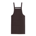 thumbnail image 1 of Beautynvta H Back Style Apron with Pocket for Adults, Adjustable Aprons with 2 Pockets for Cooking Kitchen Baking, Water & Oil Resistant, Coffee, 1 of 5